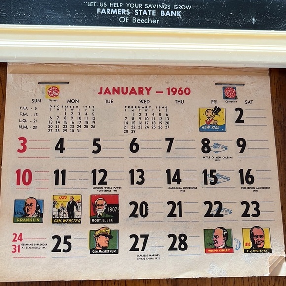 1960 Gardening Silhouette Calendar Holder~Gardening~Beecher~Vintage 60s - Picture 3 of 8